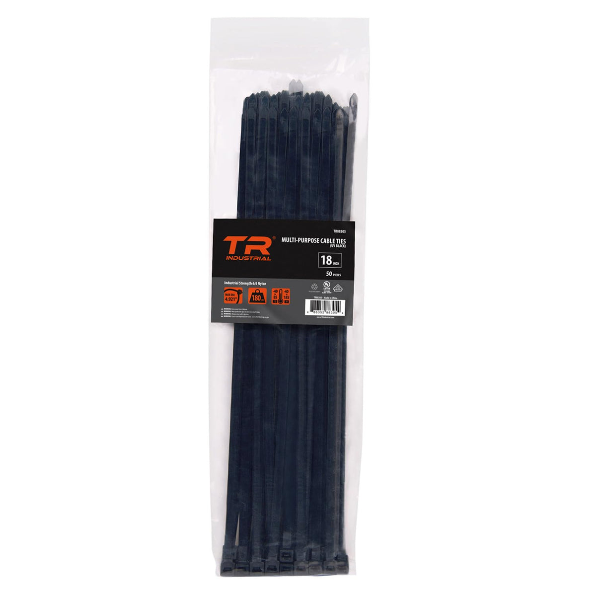 TR Industrial Multi-Purpose Natural Cable Ties, 48 inches, 50 Pack