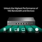 TP-Link TL-SG105S 5-Port Gigabit Network Switch, Metal Ethernet Splitter