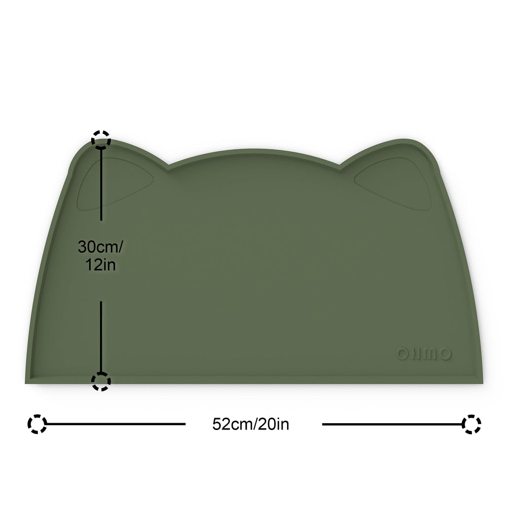 OHMO Silicone Cat Food Mat for Food&Water Bowls, 46x25cm, Honey