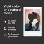 Fujifilm Instax Mini Instant Film, 20 Sheets – White Daylight ISO 800 for Instax Mini 13, 12, 11, 41 Cameras –Bundeld with The Tudak Store Microfiber Cleaning Cloth