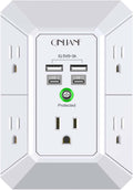 Surge Protector, QINLIANF 5 Outlet Extender with 4 USB Ports(2USB-C)