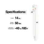 TR Industrial Multi-Purpose Natural Cable Ties, 48 inches, 50 Pack