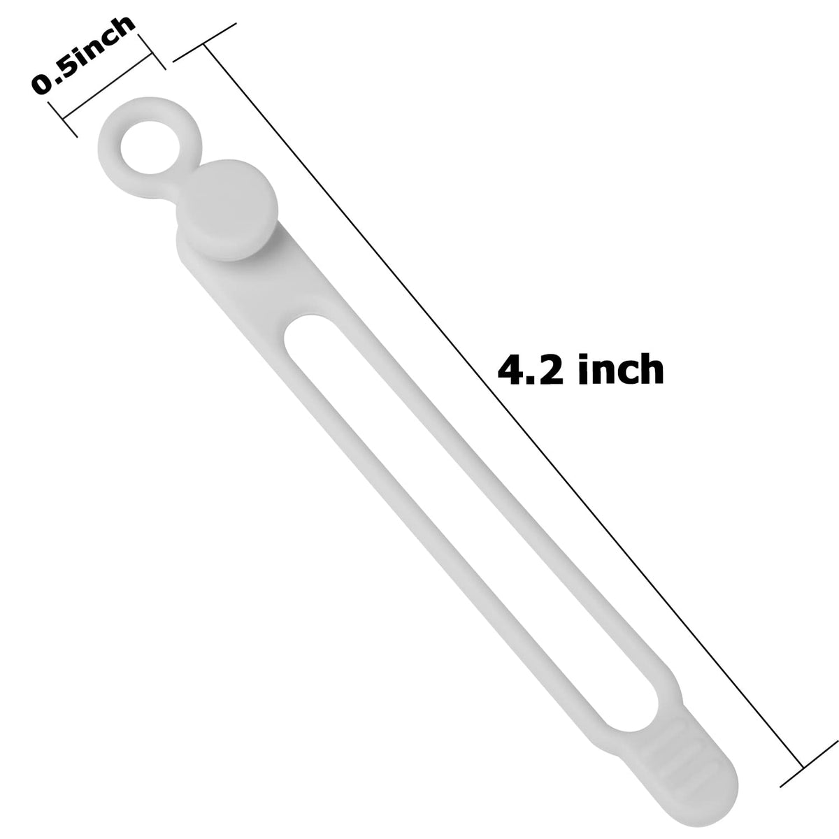 24Pcs Silicone Cable Ties, Cord Organizer Cable Management-Multi