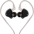 Linsoul KZ ZS10 Pro, 4BA+1DD 5 Driver in Ear Monitor, HiFi Wired Earbuds, Gaming Earbuds, Hybrid IEM Earphones with Stainless Steel Faceplate, Detachable Cable for Musician(with Mic, Dark Black)
