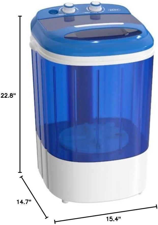 ZENY Portable Mini Washing Machine 8 lbs Washing Capacity,Semi-Automatic