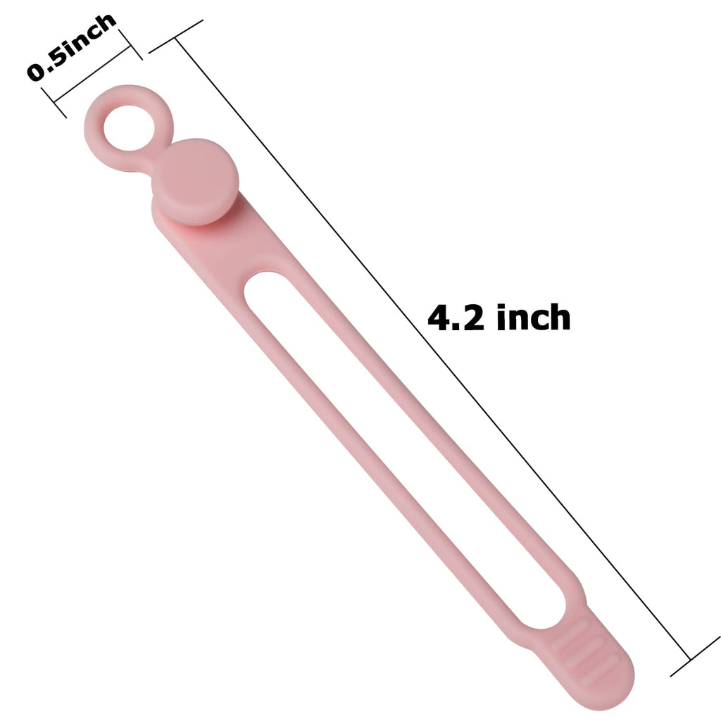 24Pcs Silicone Cable Ties, Cord Organizer Cable Management-Multi