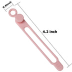 24Pcs Silicone Cable Ties, Cord Organizer Cable Management-Multi