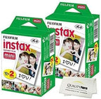 Fujifilm Instax Mini Film for All Mini Cameras + Quality Photo Cloth, 40 Sheets