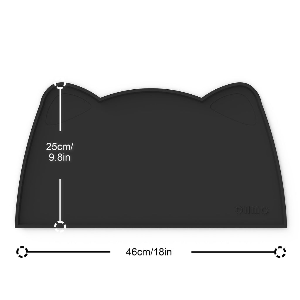 OHMO Silicone Cat Food Mat for Food&Water Bowls, 46x25cm, Honey