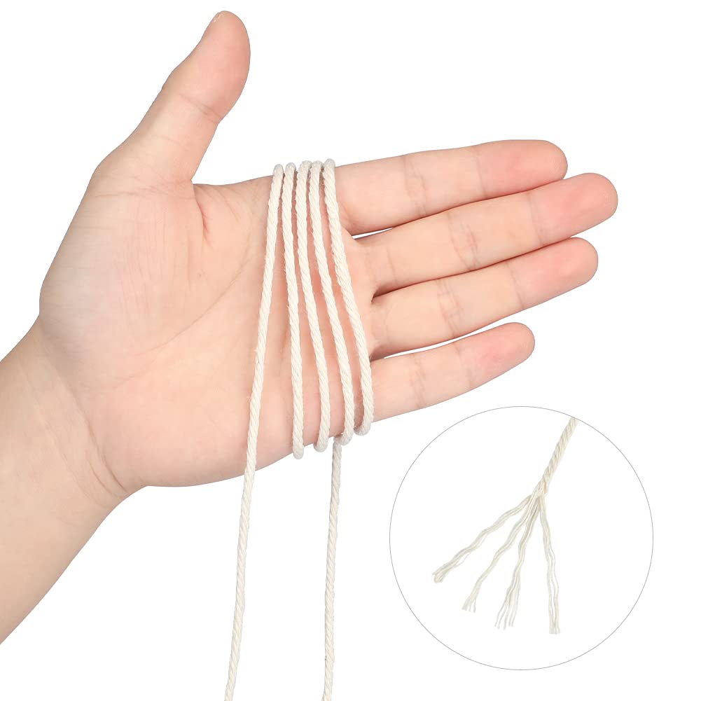 jijAcraft 50M White Cotton String: 2MM Cooking String for DIY Crafts