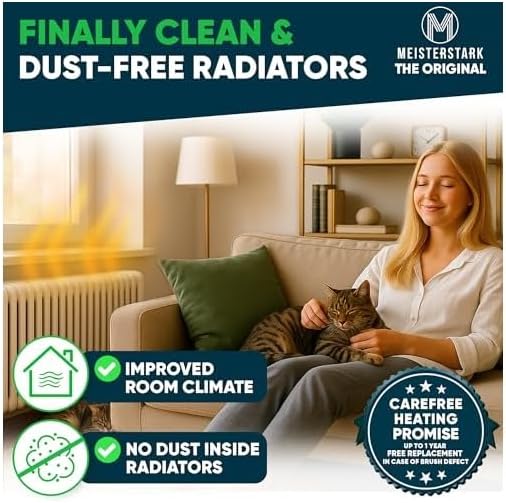 THE ORIGINAL Radiator Cleaner Brush 115cmI Long Radiator Brush for Cleaning