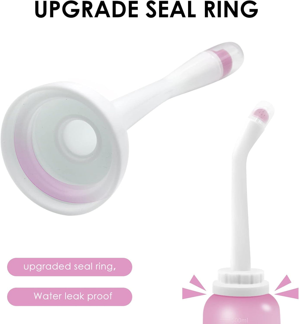 Portable Bidet 2 Pack, RUFCRIL 500ml Peri Bottle Postpartum, Boilable TPE