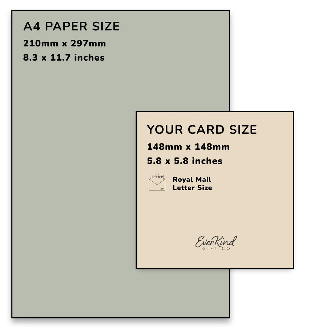 Thinking of You Card – Paper Hearts Design | Encouragement and Support Card for Friend, Family or Colleague | Comfort for Grief, Tough Times or Just Because | Blank Inside | Eco Packaging