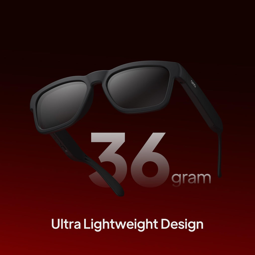 OhO Open Ear Smart Glasses, UV400 Z87.1 Lightweight Audio Bluetooth Glasses