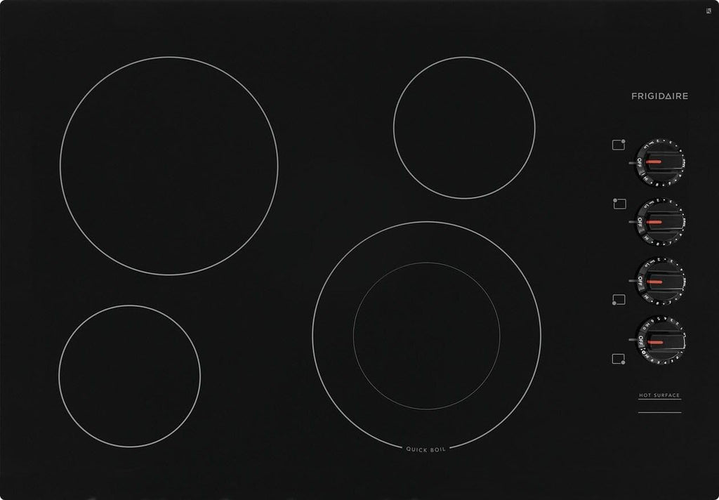 Frigidaire FFEC3025UB 30 Inch Electric Smoothtop Style Cooktop with 4 Elements in Black