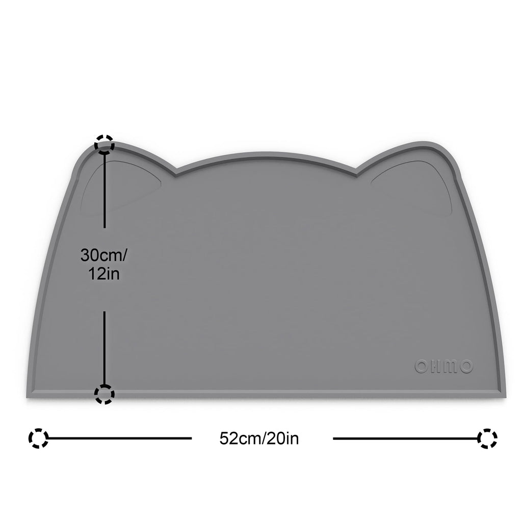 OHMO Silicone Cat Food Mat for Food&Water Bowls, 46x25cm, Honey