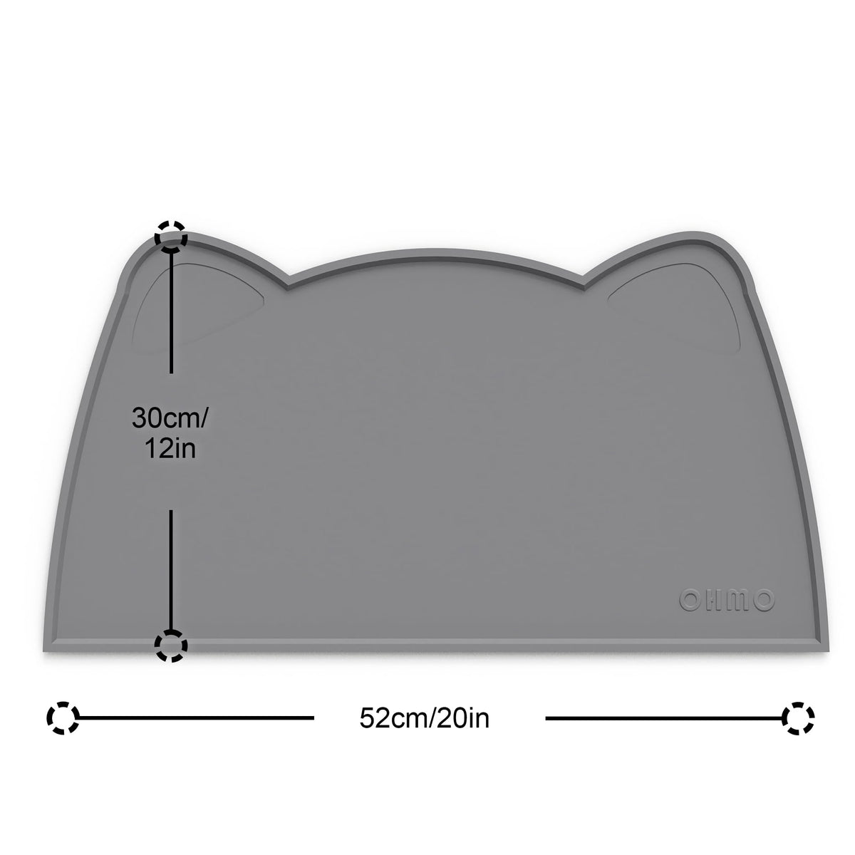 OHMO Silicone Cat Food Mat for Food&Water Bowls, 46x25cm, Honey