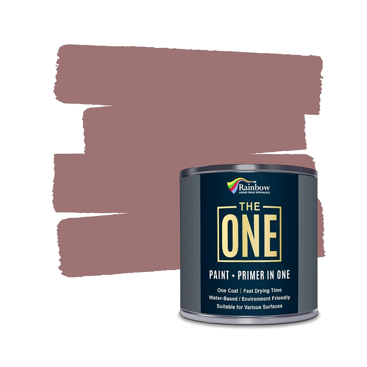 The ONE All-In-One Paint & Primer - Deep Red Satin, 2.5 L | Multi-Surface 1 Coat Formula | Easy Indoor & Outdoor Decorating for Home & Garden Walls, Floors & Furniture | Durable, Water-Based & Low VOC