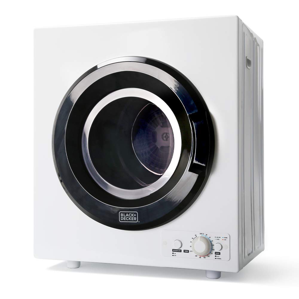 BLACK+DECKER 2.65 Cu. Ft. Portable Dryer, 8.8 lb. Capacity, BCED26, White