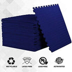 ComFy Mat Gym Flooring Mat, Foam Exercise Mats, Interlocking Puzzle EVA Floor Tiles, Non slip Rubber Cushion For Home Workout, Bonus Adhesives,24"X24"(60x60cm)