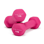 Neoprene Dumbbell Hand Weights Pair Home Exercise for Women Men Arm Pilates Dumbbells in 1kg 1.5kg 2kg 3kg 4kg 5kg 8kg 10kg Set