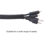 Alex Tech 10ft - 1/2 inch Split Wire Loom Tubing - Black