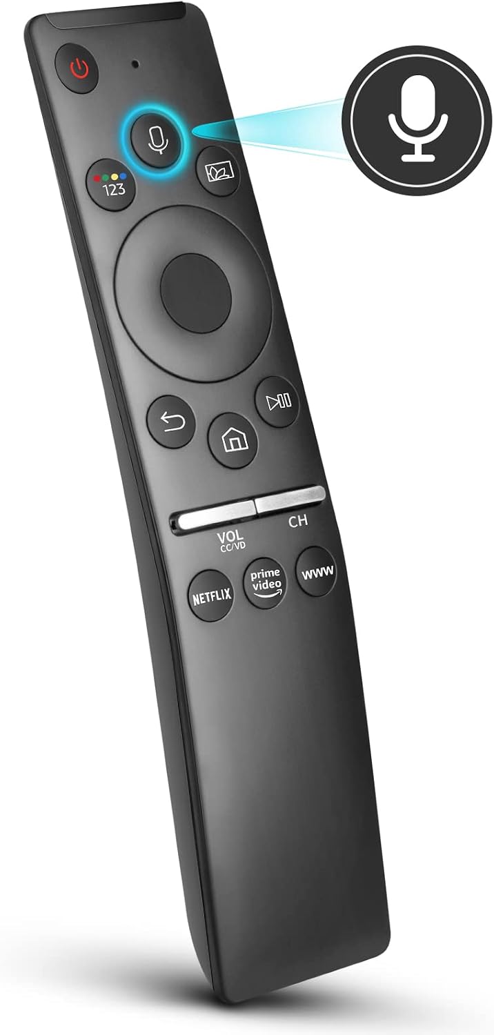 Voice Remote for Samsung Smart TV QLED UHD Frame Curved Solar 4K 8K Q60 Q70 Q80 Q90 8 Series 9 Series TU8000 AU8000 CU7000 CU8000 DU7200 DU8000 Voice Remote Control Replacement