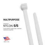 TR Industrial Multi-Purpose Natural Cable Ties, 48 inches, 50 Pack