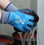 2 Pairs Waterproof Work Gloves Ultra-Grip Latex Coated Gardening Gloves, Durable and Versatile for Garden Car Fishing Outdoor Tasks