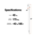 TR Industrial Multi-Purpose Natural Cable Ties, 48 inches, 50 Pack
