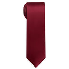 URAQT Men Solid Satin Necktie, 8cm Classic Formal Tie