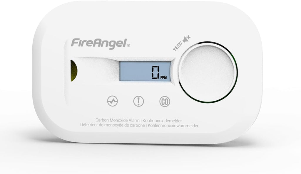 FireAngel FA6812 Digital Carbon Monoxide Detector for Home, 10yr CO Alarm