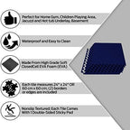 ComFy Mat Gym Flooring Mat, Foam Exercise Mats, Interlocking Puzzle EVA Floor Tiles, Non slip Rubber Cushion For Home Workout, Bonus Adhesives,24"X24"(60x60cm)