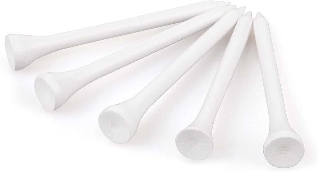 70mm 2 3/4" White Wooden Golf Tees Tee Biodegradable XL Pack of 100