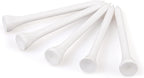 70mm 2 3/4" White Wooden Golf Tees Tee Biodegradable XL Pack of 100