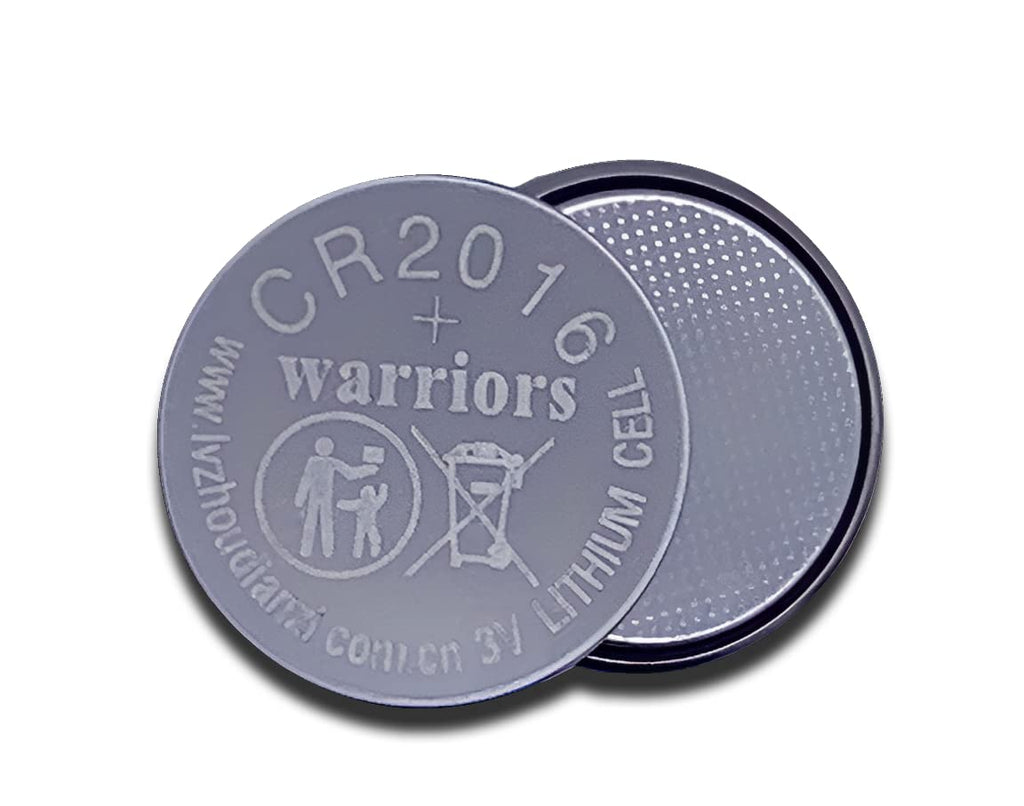 Warriors 5X CR2016 Batteries, 3V Lithium Coin Batteries