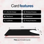SPOTMINDERS Apple MFi Certified Wallet Tracking Card Black 4-Pack Travel Gifts for Him Works with Apple Find My Rechargeable Tracker IP68 Waterproof 0.07" Slim iPhone Item Finder for Luggage Passport