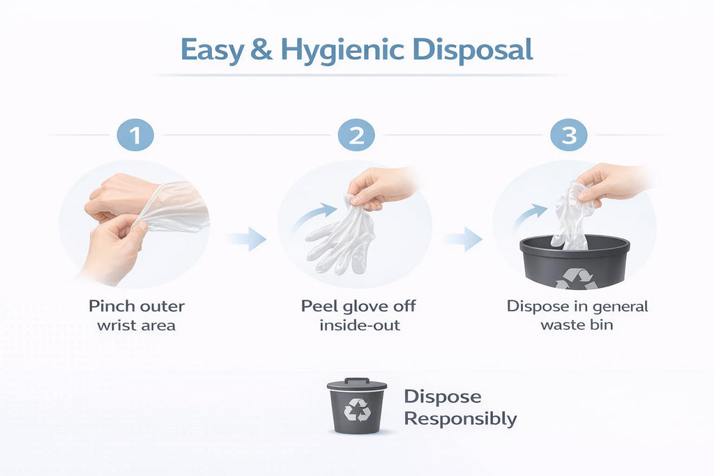 1ABOVE 100 Clear Vinyl Disposable Gloves Small, Powder-Free Latex-Free Ambidextrous Gloves for Food Handling Except Fatty Foods, Cleaning, Hairdressing, Beauty & Everyday Tasks