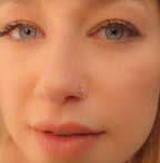 Ultra Thin Opal Nose Ring