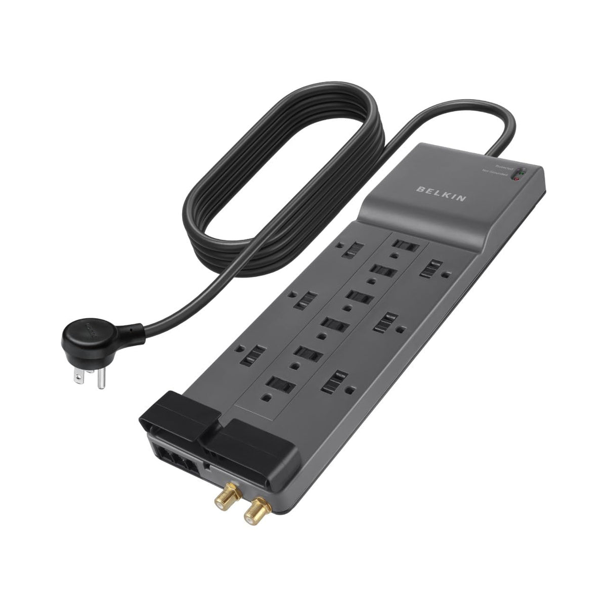 Belkin 12-Outlet Surge Protector Power Strip, 3780J, 8ft Cord, 3 Pack - Material - Color