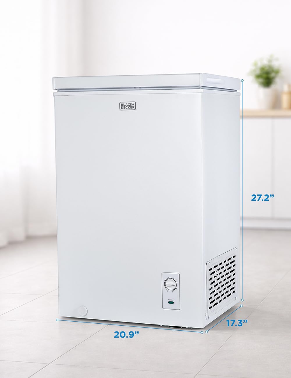 BLACK+DECKER 2.0 Cu. Ft. Compact Chest Freezer, BCFK206, White