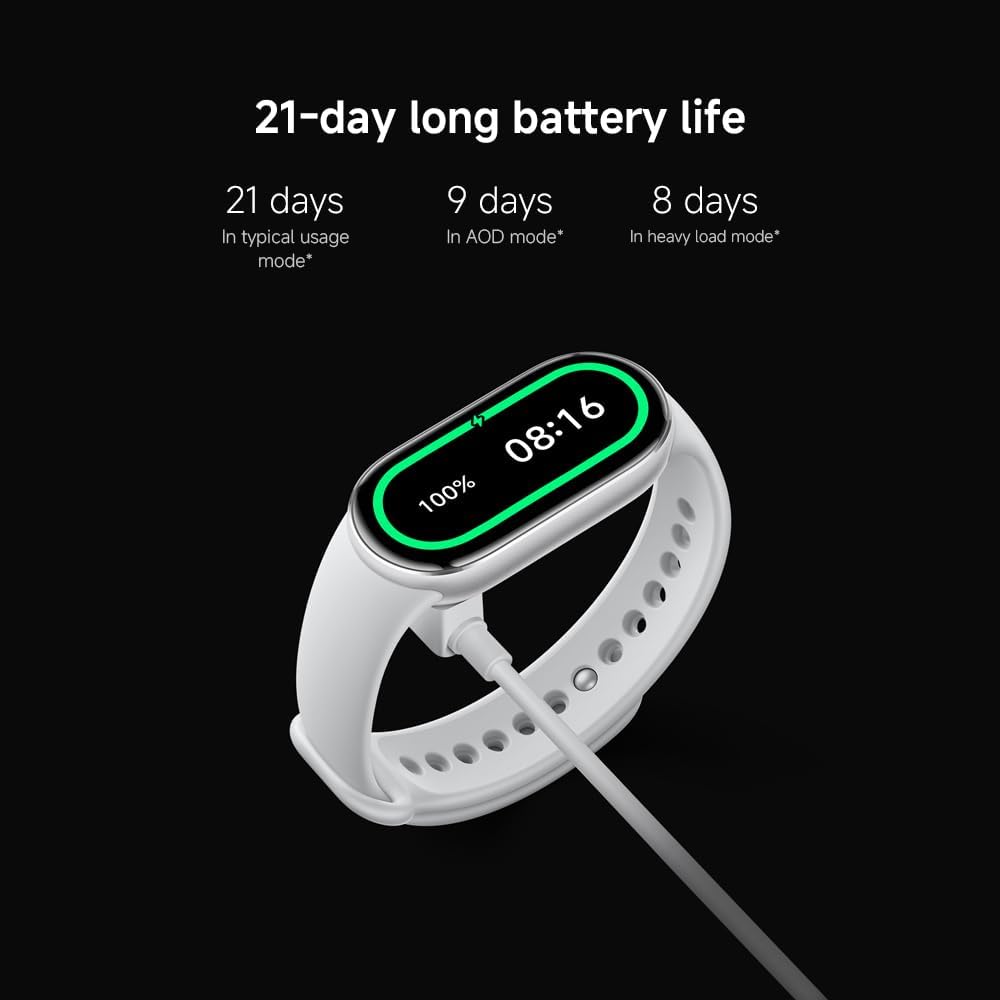 XIAOMI Smart Band 10, Fitness Tracker for Men Women, 21-day battery, White