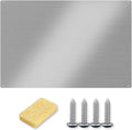 12"x29.5" Stainless Steel Backsplash - Ultra Flat & Easy to Clean, Protect Wall from Splash & Stain - Kitchen Stove Backsplash Panel for Oven & Range Hood with Pre-Drilled Holes