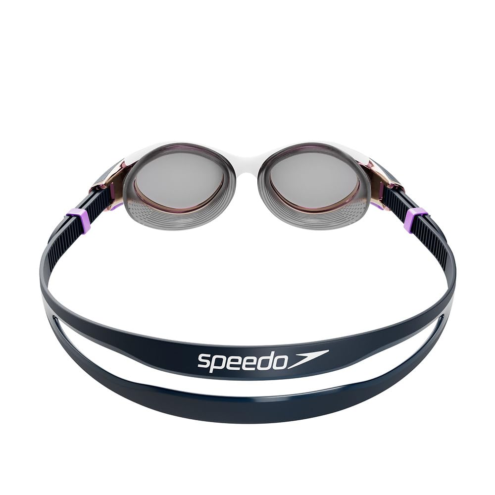 Speedo Damen Biofuse 2.0 Schwimmbrille | Weibliches Design | Patentierter Verstellmechanismus | Anti-Beschlag | Anti-Leck | Comfort Fit Schwimmbrille (1 Stück)