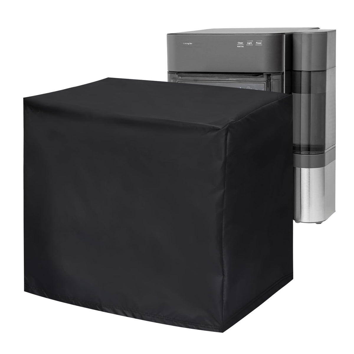 Commercial Ice Maker Cover, Universal Waterproof Shield for Appliances in Home, Garage and Office, Black