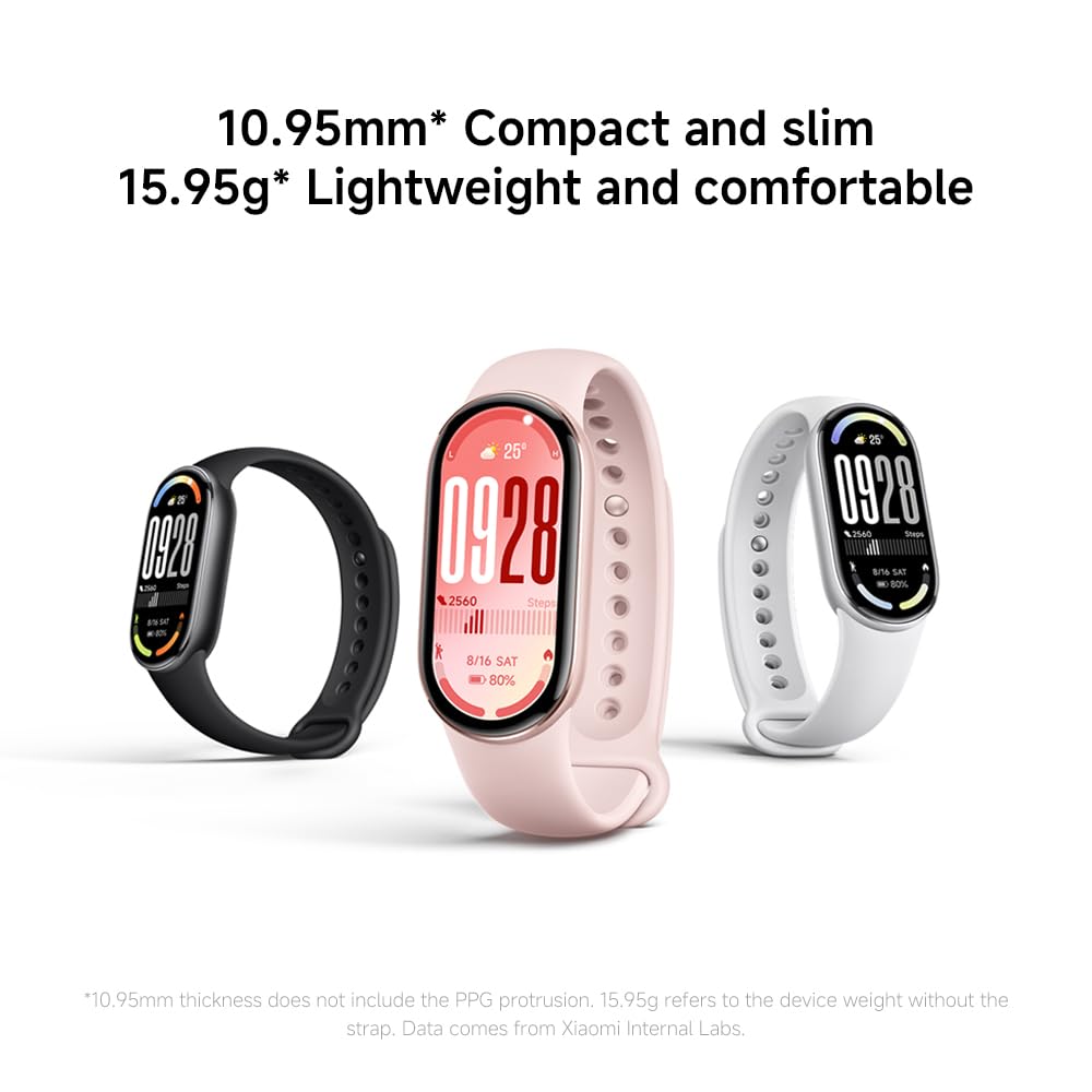 XIAOMI Smart Band 10, Fitness Tracker for Men Women, 21-day battery, White