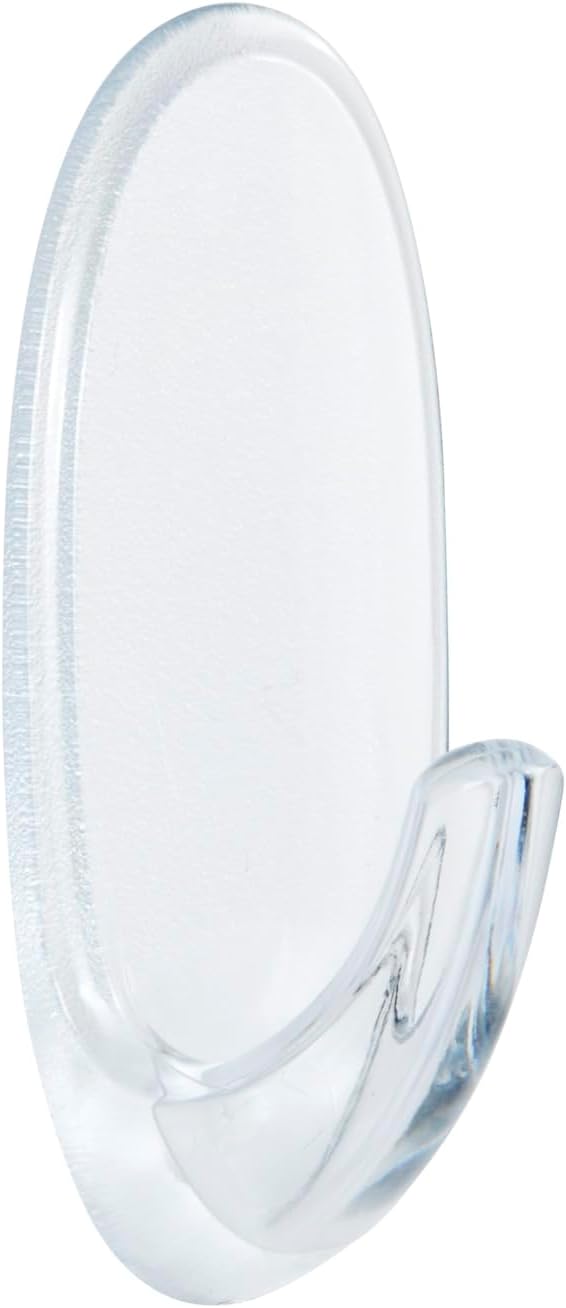 Command Medium Hooks, Clear, 2 Hooks and 4 Adhesive Strips