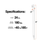 TR Industrial Multi-Purpose Natural Cable Ties, 48 inches, 50 Pack