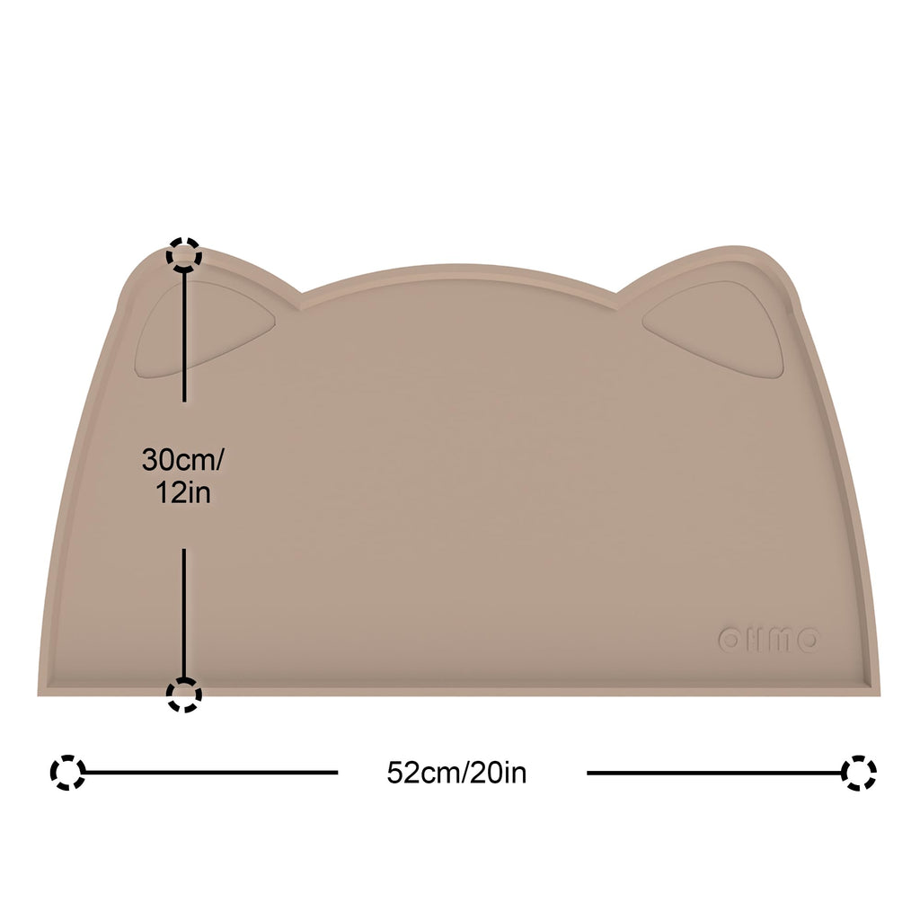 OHMO Silicone Cat Food Mat for Food&Water Bowls, 46x25cm, Honey