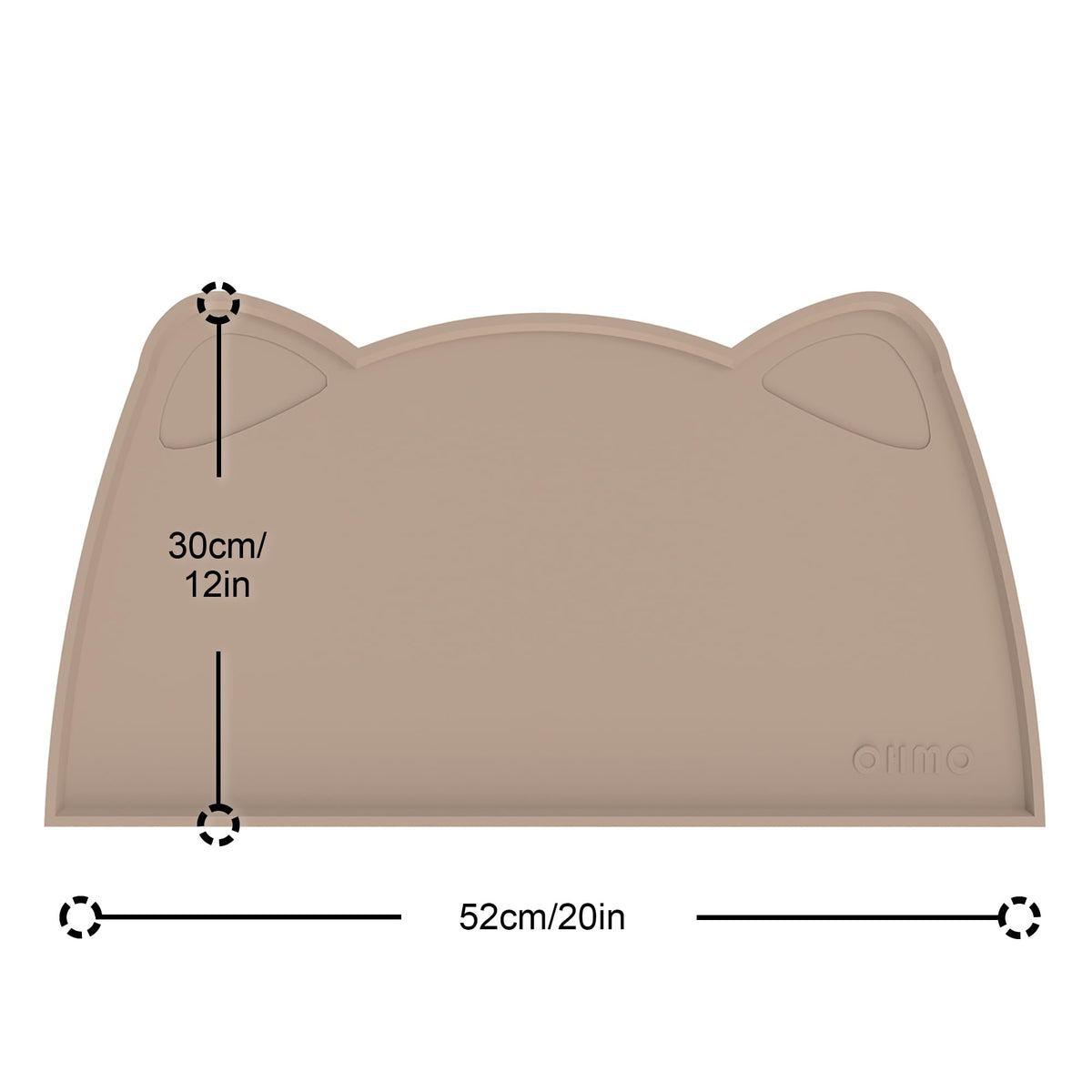 OHMO Silicone Cat Food Mat for Food&Water Bowls, 46x25cm, Honey